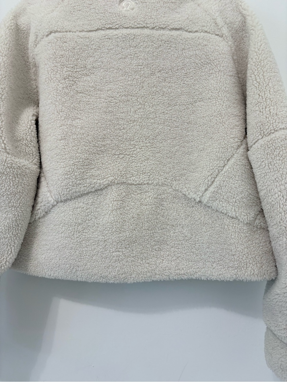 Lululemon Scuba Oversized Fleece Funnel Neck M/L Bone EUC - Picture 9 of 12